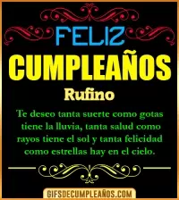 Frases de Cumpleaños Rufino